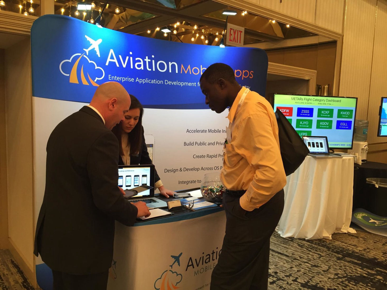 Aviation Mobile Apps Trade Show Booth